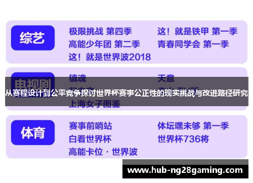 从赛程设计到公平竞争探讨世界杯赛事公正性的现实挑战与改进路径研究 从赛程设计到公平竞争探讨世界杯赛事公正性的现实挑战与改进路径研究